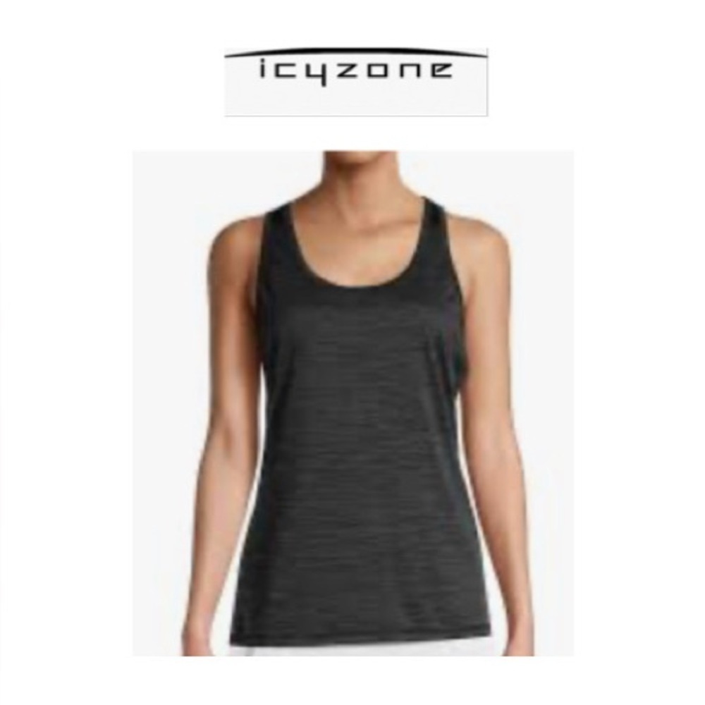 Icyzone Women's Charcoal Tank Top M